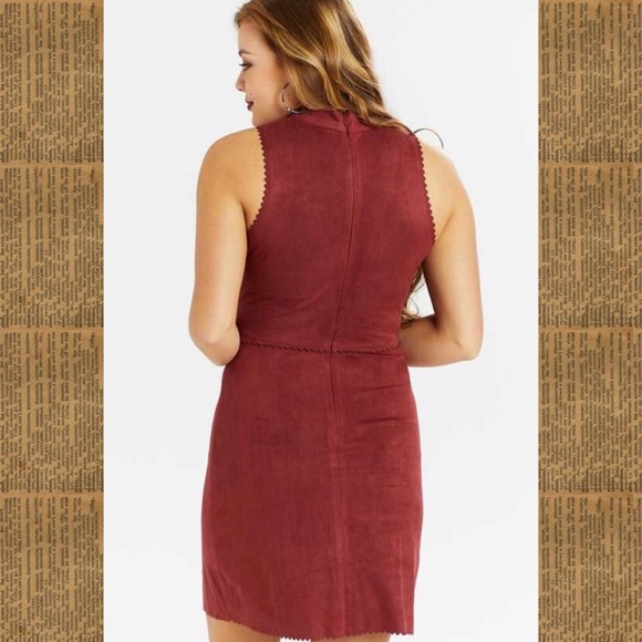 nwt! altar’d state red suede dress - Picture 8 of 8